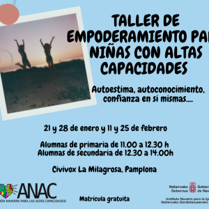 TALLER DE EMPODERAMIENTO PARA NIÑAS CON ALTAS CAPACIDADES