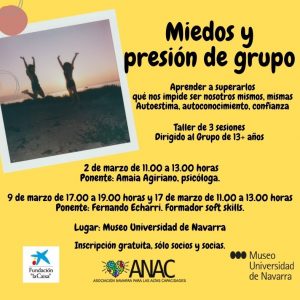 Taller para adolescentes II: "Miedos y presión del grupo"