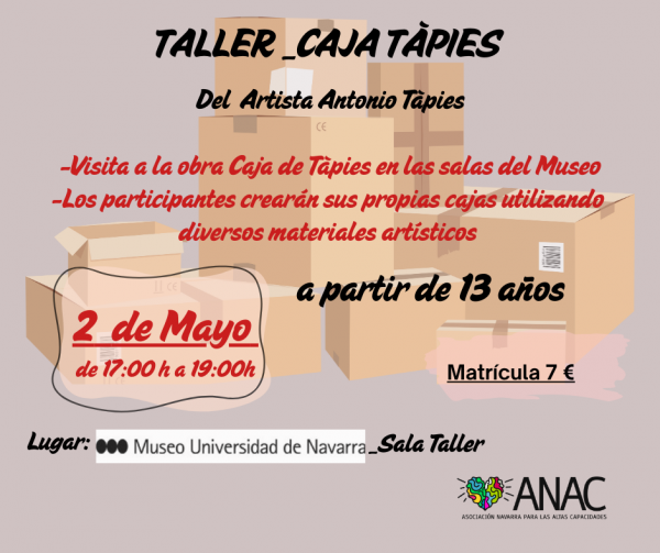 ANULADO -TALLER_CAJA TÀPIES_ADOLESCENTES