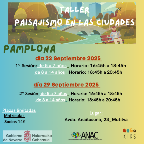 PAMPLONA_TALLER PAISAJISMO EN LAS CIUDADES_5 a 14 años