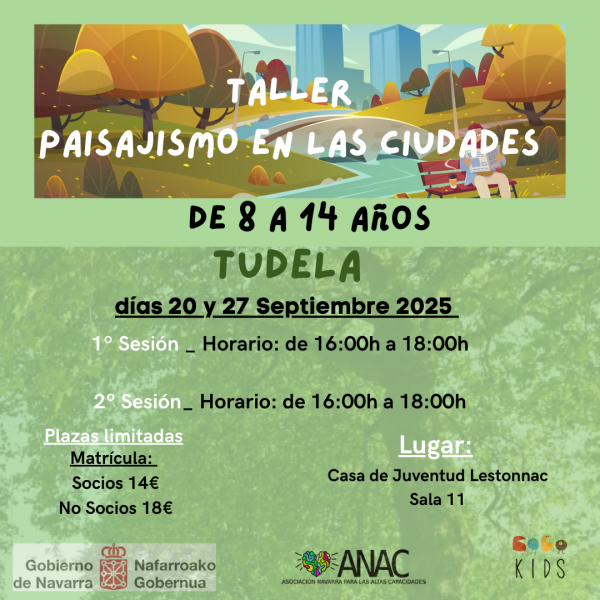 ANULADO_TUDELA_TALLER PAISAJISMO EN LAS CIUDADES_8 a14 años