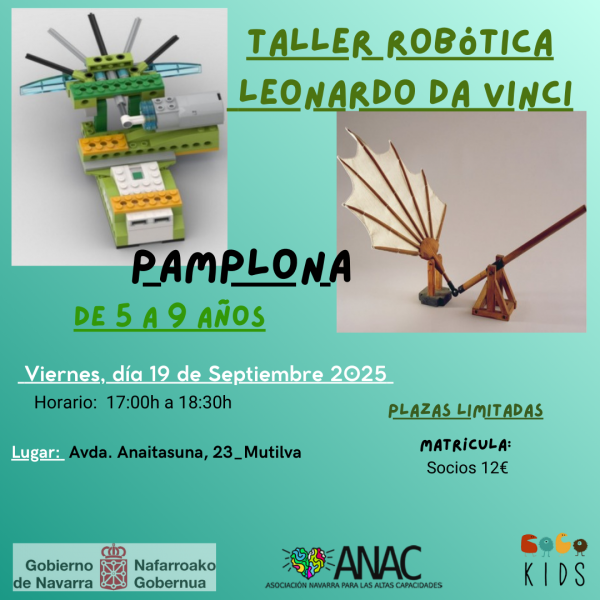 PAMPLONA_TALLER DE ROBÓTICA_LEONARDO DA VINCI_5 a 9 años