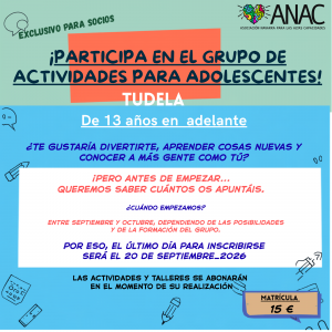 TUDELA_GRUPO DE ADOLESCENTES_2026/2027