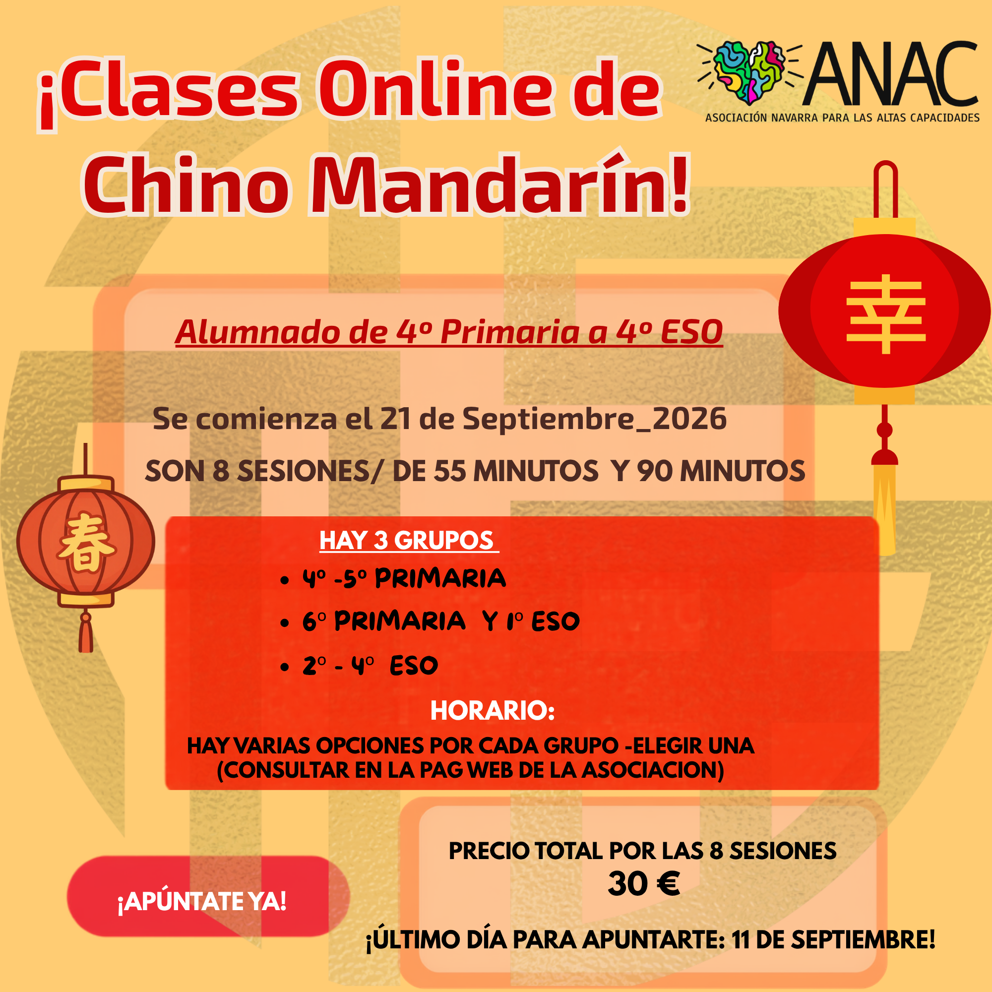 CLASE ONLINE CHINO MANDARÍN_4º Primaria a 4º ESO